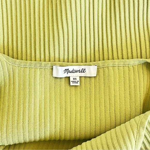Madewell Women’s Ottoman Ribbed Cropped Tank Top Light Green Size XS - Picture 6 of 8